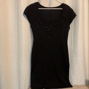 Beaded Black Dress